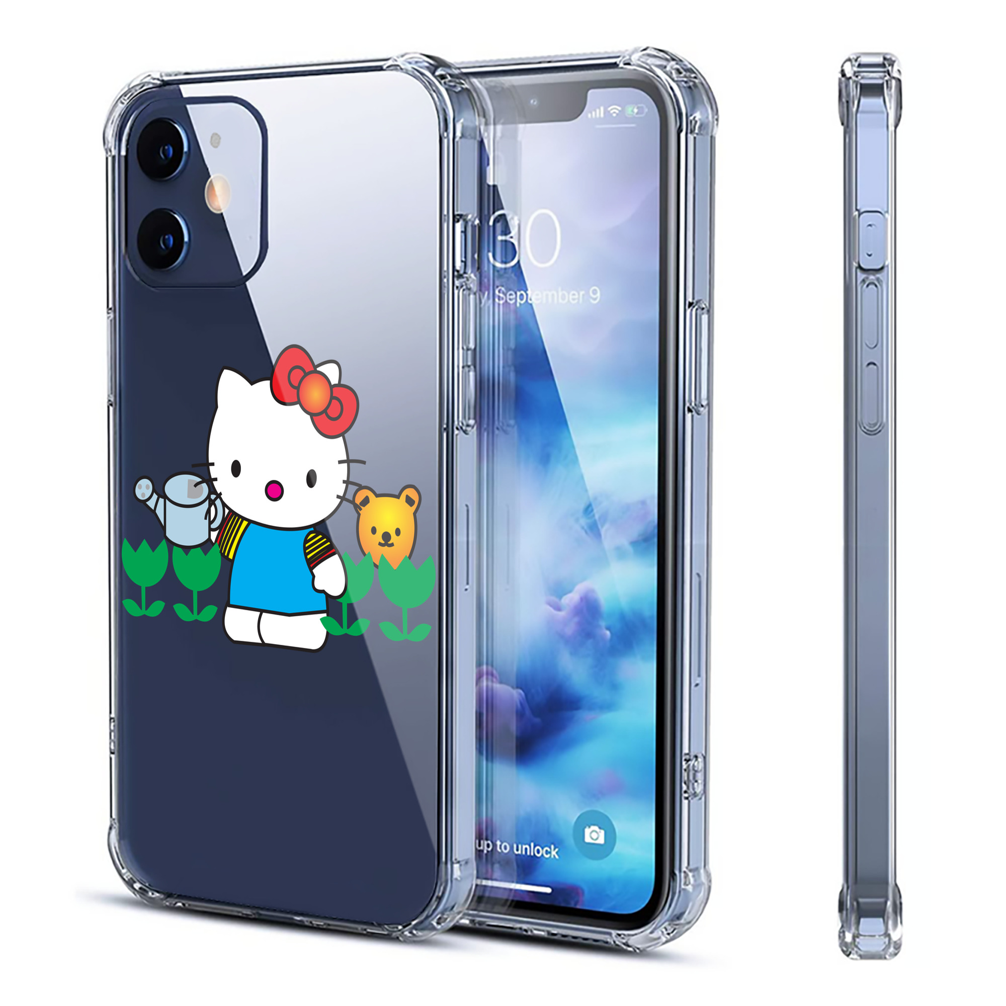（画像用） Hello Kitty ハローキティ 【iPhone 12シリーズ対応】透明スマホケース（クリアソフトケース）